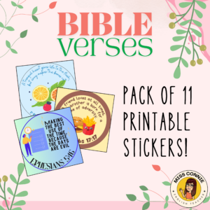 11 STICKERS: Bible verses