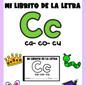 Mi librito de la letra C (sílabas ca- co- cu)