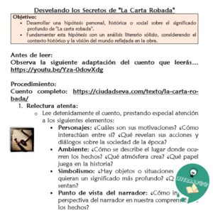 Guía cuento "La carta robada"