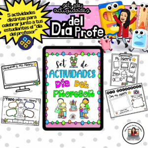 👨🏫• Set de 5 actividades para celebrar el día del profesor 🍎