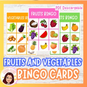 Fruits and Vegetables BINGO CARDS ⭐