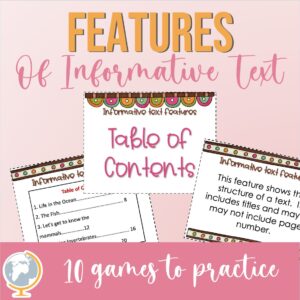 Games to Practice Features Of Informative Text