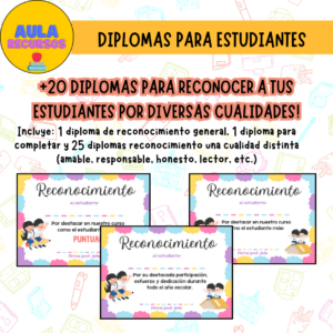 DIPLOMAS DE RECONOCIMIENTO PARA ESTUDIANTES