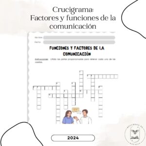 Crucigrama: funciones y factores de la comunicación