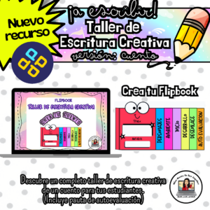 Flipbook de Escritura Creativa: Aprende a crear tu propio cuento.