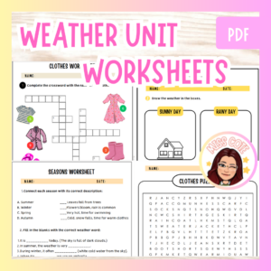 Weather unit | WORKSHEETS + RECURSO GRATIS