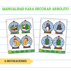 Manualidad Decoraciones Árbol - PDF Imprimible