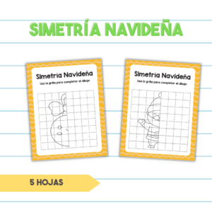 Simetría Navideña Para Completar - PDF Imprimible
