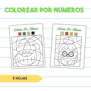 Colorear Por Números de Navidad - PDF Imprimible