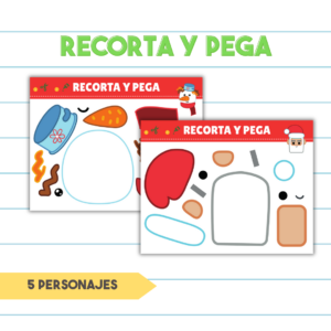 Personajes de Navidad Armables - PDF Imprimible