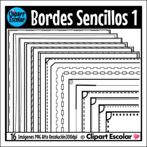 Bordes Sencillos 1 Clipart Escolar