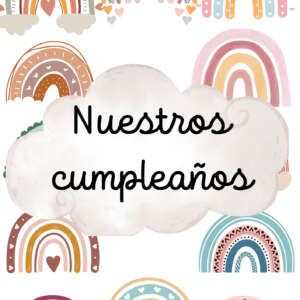 Letrero cumpleaños estilo BOHO