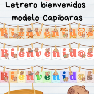 Letrero Bienvenidos modelo Capibaras