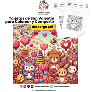 Tarjetas de San Valentín para colorear y compartir