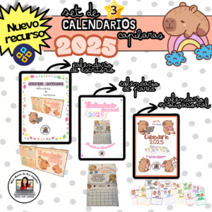 Calendarios Capibaras 2025: Escritorio, Pared y Motivacional