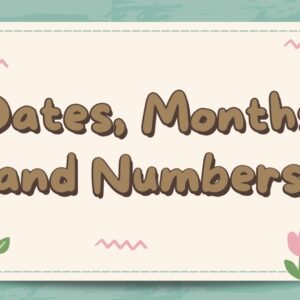 Dates, Months and Ordinal Numbers