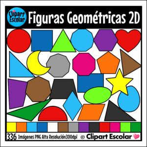 Figuras Geométricas 2D Clipart Escolar