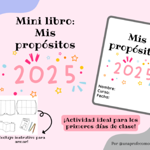 Mini libro Mis propósitos 2025