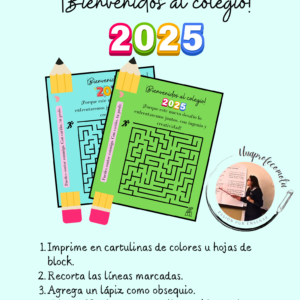 Tarjeta laberinto bienvenida 2025