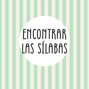 Encontrar las sílabas