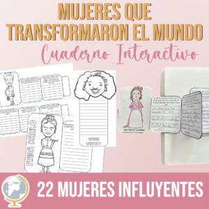 Mes internacional de la mujer Cuaderno interactivo