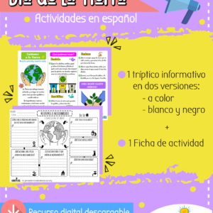 Día de la Tierra - Tríptico informativo + Actividad - Español