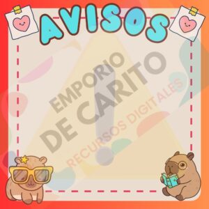 Cartel de avisos importantes