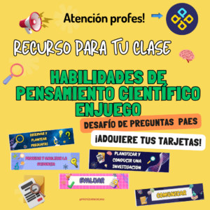 Tarjetas para trabajar Habilidades de Pensamiento Científico