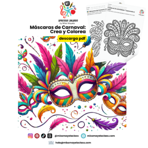 Máscaras de Carnaval: Crea y Colorea