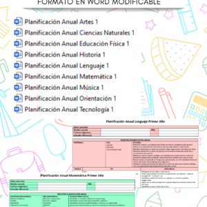 Planificaciones anuales 1ro Básico