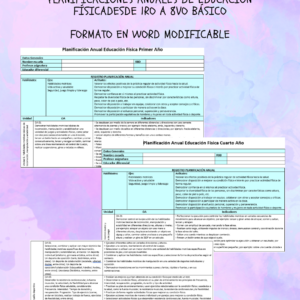 Planificaciones anuales Educación Física 1ro a 8vo