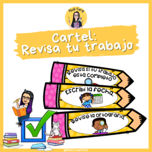 Cartel "Revisa tu trabajo"🔍