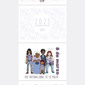 Calendario escolar ilustrado para profes 2025