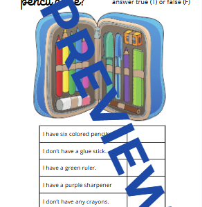 READING: What's in your pencil case?