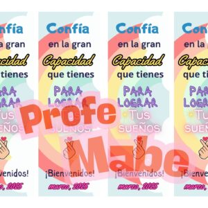 Marcapágina primer día de clases