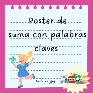 Poster de suma con palabras claves