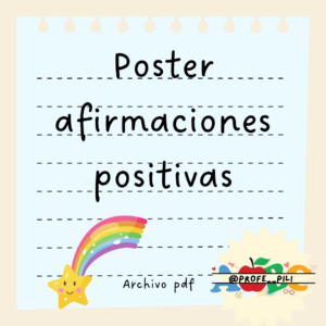 Poster afirmaciones positivas