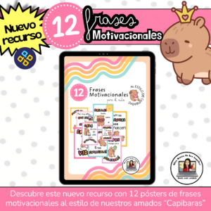 12 Pósters motivacionales “Capibaras”