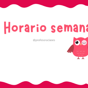 Horario semanal Diseño Búho