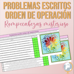 Orden de operaciones Problemas escritos Rompecabezas misterioso