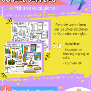 School Supplies - Vocabulary