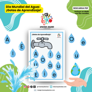 Día Mundial del Agua: ¡Gotas de Aprendizaje! – Juego para Aprender las vocales