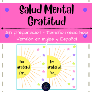 hoja de trabajo de la gratitud | socioemocional