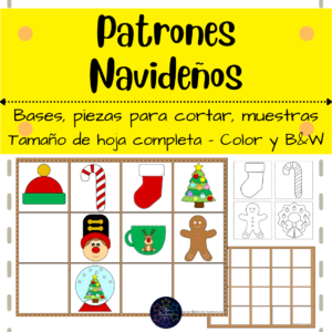 matemáticas secuencia de patrones | sigue el patron | tema de navidad