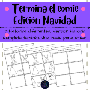 termina el comic | escritura | creación de historias | navidad | actividades navideñas | lenguaje