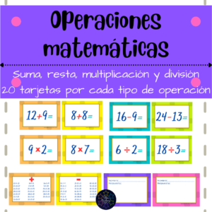sumas, restas, multiplicación y división | operaciones matemáticas | juego de operaciones matemáticas