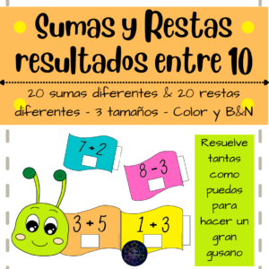 sumas y restas con resultado entre 10 | práctica de operaciones matemáticas | actividades, juegos