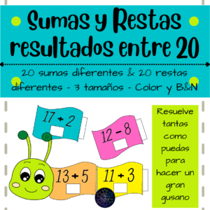 sumas y restas con resultado entre 20 | práctica de operaciones matemáticas | actividades, juegos