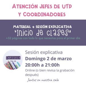 Actividades primeros días