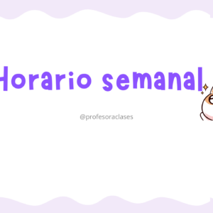 Horario semanal Diseño Gato